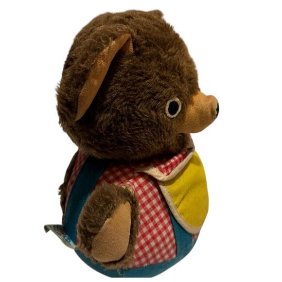 Fisher Price Vintage Roly Poly Teddy Bear Chime Plush Musical Baby Toy - Picture 5 of 7